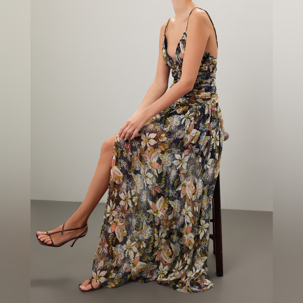 Ruched Waist Boho Maxi Lovette Dress Tanya Taylor - Picture 5 of 14
